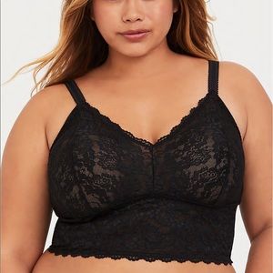 Torrid black lace bralette